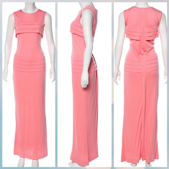 CHANEL Dresses & Skirts - Chanel Pink Maxi Dress Gown SZ FR 40 US 8